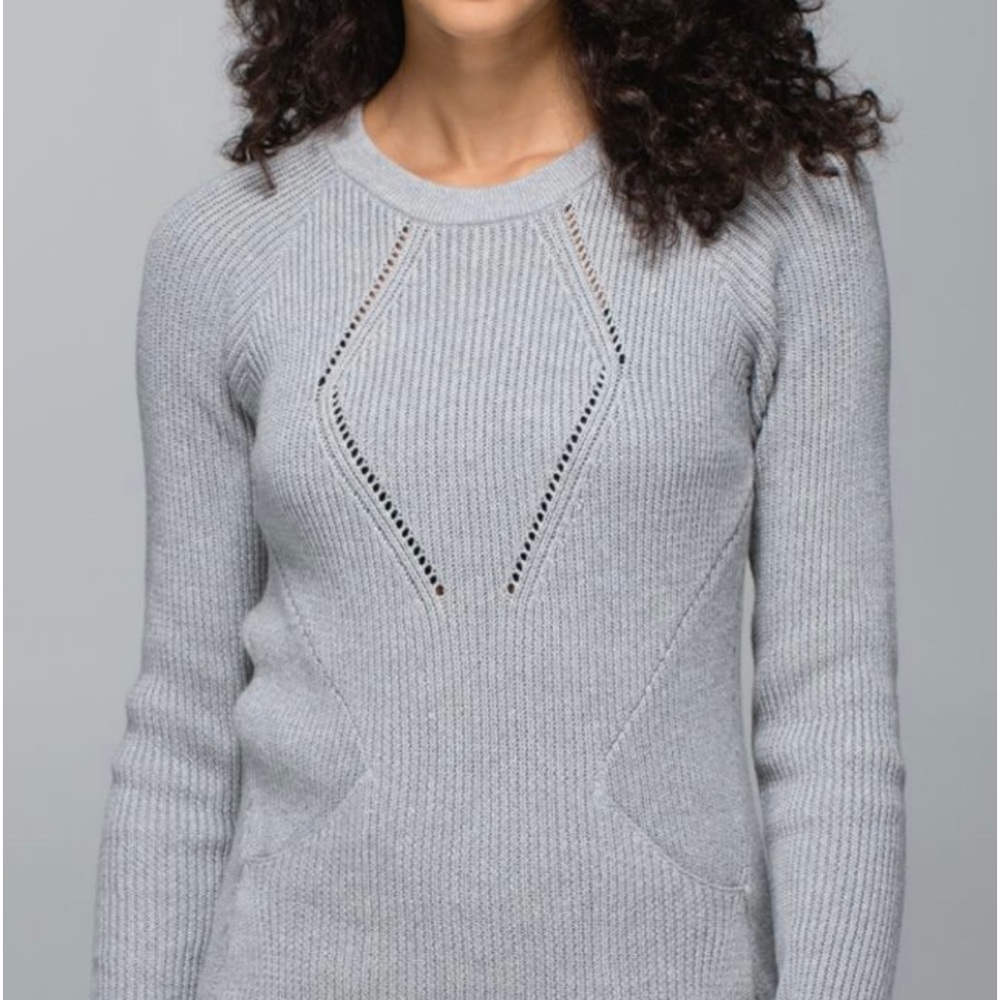 Lululemon The Sweater The Better in Heathered Medium Grey. Go by Measure… - Picture 2 of 13
